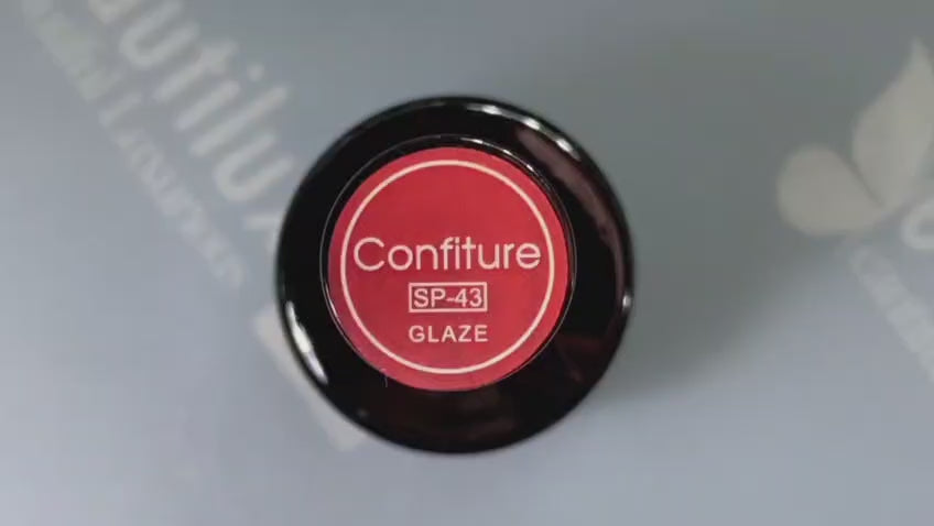 Tutoriel d'application du vernis gel rouge cerise vitrail confiture SP-43 Beautilux  

