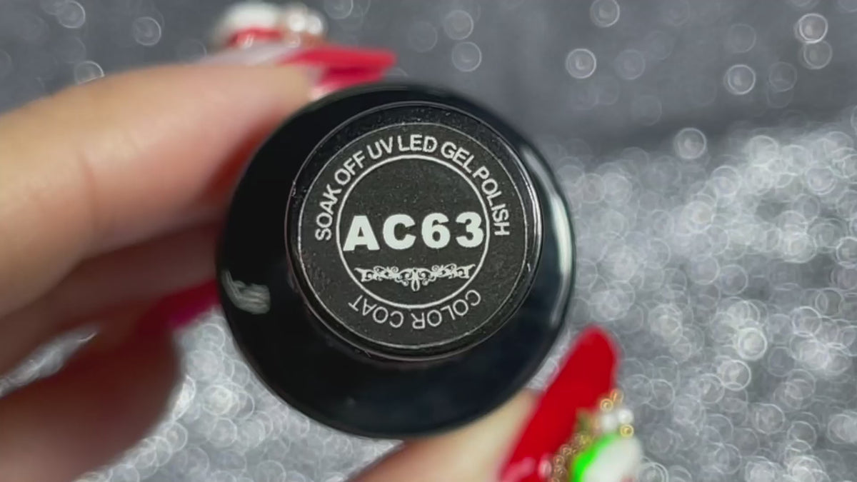 Tutoriel d'application du vernis gel violet aubergine AC-63 Beautilux  
