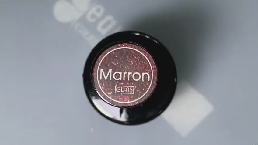 application Rendu vernis rouge marron GL-05
