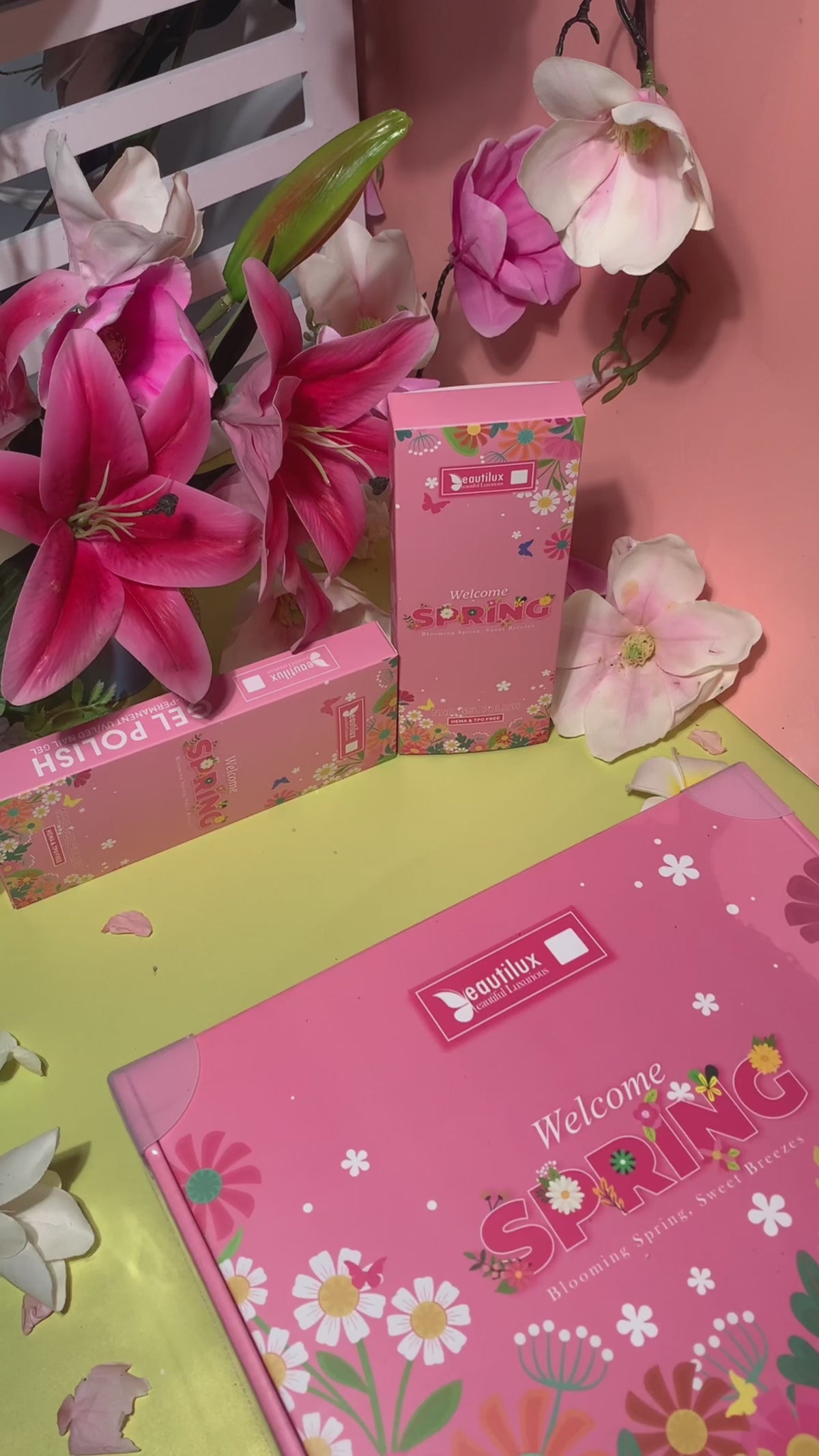 Coffret Collector Printemps 2026 Beautilux "Welcome Spring" - 48 Vernis Semi-Permanents Édition Limitée