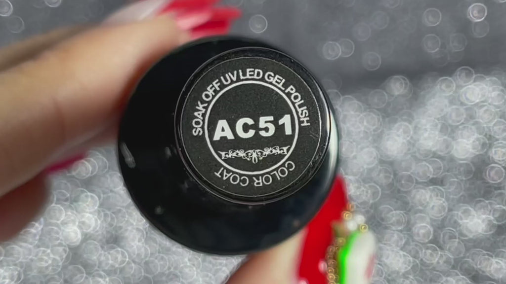 Tutoriel d'application du vernis gel rouge royal AC-51 Beautilux  
