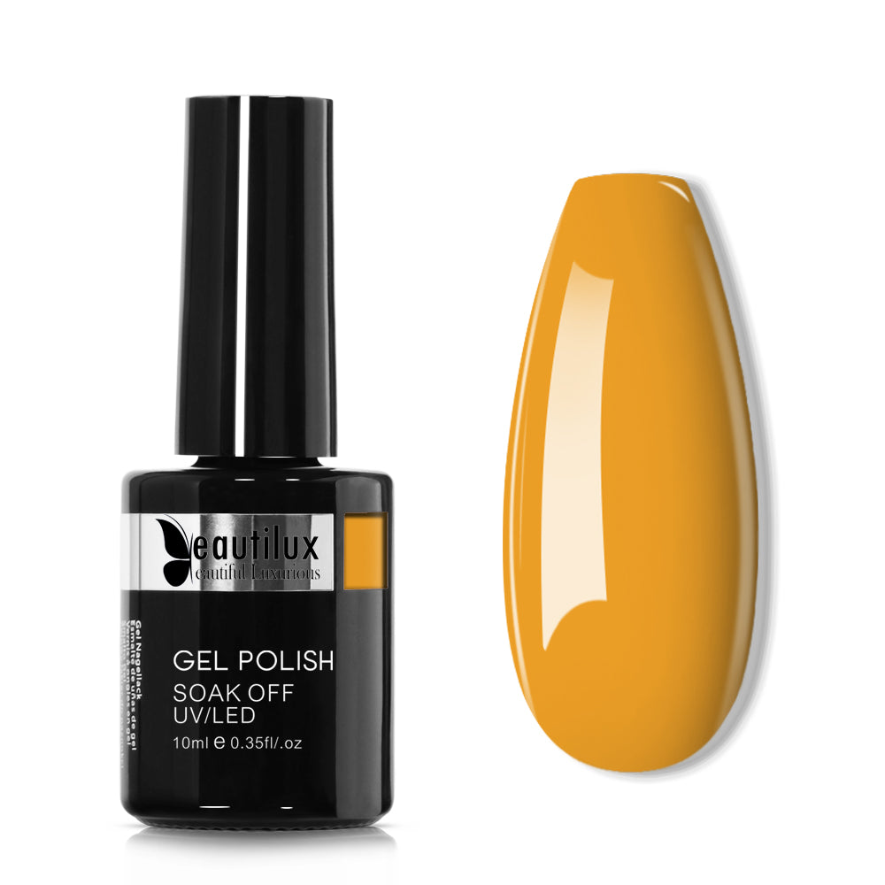 Vernis semi-permanent Jaune Moutarde Dorée B-052 Beautilux 10ml Image