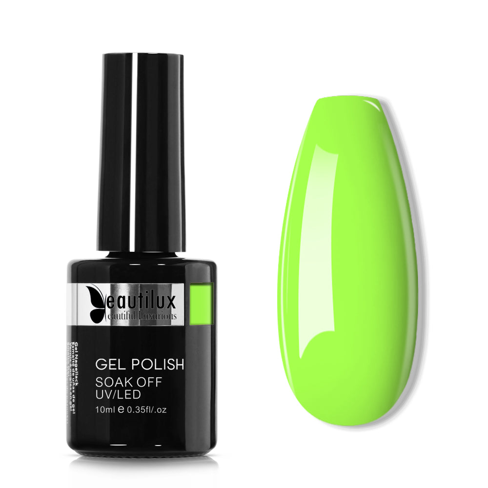 Vernis semi-permanent Vert Citron Néon B-048 Beautilux 10ml Image