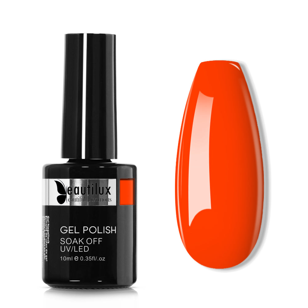 Vernis semi-permanent Orange Mandarine Vif B-057 Beautilux 10ml Image